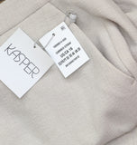 Kasper Extended-Tab Straight-Leg Trouser Dress Pants Summer Straw Gray 16