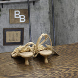 A New Day Womens Esme Floral Crochet Kitten Heels 92979007 Tan Brown 6.5M