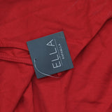 Ella Rafaella Plus Size Funnel Neck Sleeveless Dress LRQFC021R2 Ruby Red 1X