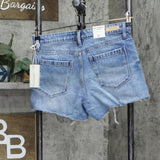 [blanknyc] Luxury Clothing Hi Rise Cut Off Denim Shorts Wildflower Blue 26