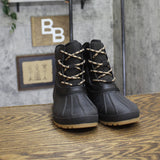 Universal Thread Womens Tiffani Boots Duck Rubber 94642632 Black / Brown 6M