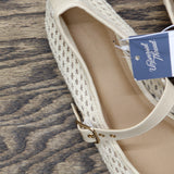 Universal Thread Womens Sylvia Woven Mary Jane Ballet Flats Cream Off White 11M