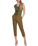 Tommy Hilfiger Women's Sloane Cropped Ankle Pants H26P017B Dark Olive Green 8