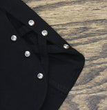 JM Collection Elastic Waist Crisscross Cutout Embellished Dress Pants Black PXL