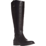 INC International Concepts Fawne Leather Knee-High Riding Boots Black 8.5M