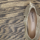 Style & Co. Womens Ginifur Embellished Strappy Wedge Sandals Platino Gold 7.5M