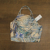 Guess Eco Sleeveless Gaelle Crop Top W5GH74WH9Z2 Fiji Palm Print Blue Multi M