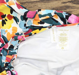 Anne Cole Gradient High Neck One-Piece Swimsuit Gradient Floral Red Blue 10