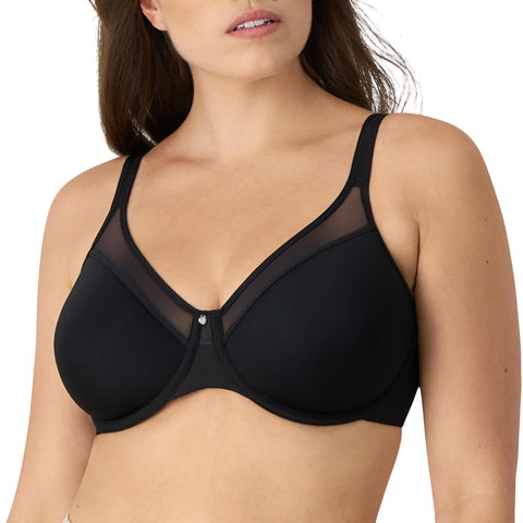 Bali Womens One Smooth U Ultra Light Illusion Neckline Underwire Bra Black 34D