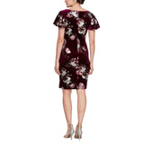 SLNY Womens Short Embellished Sheath Velvet Dress Magenta Velvet Purple 12