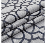 Max Blackout Campbell Geo Jacquard Grommet Single Curtain Panel Navy Blue 50x95