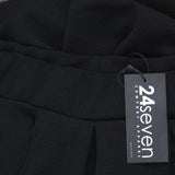 24seven Comfort Apparel Womens Plus Size Classic Knee Length Skirt Black 2X