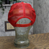 Mens Vintage Eaglerock Construction Snapchat Trucker Hat Red / White OS