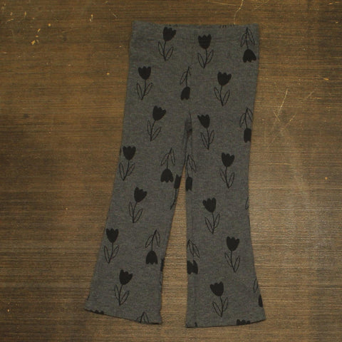 Carter's Girls Toddler Waffle Knit Flare Legs Pants Gray Multi 3T