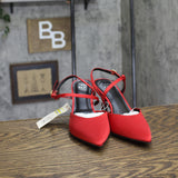 A New Day Womens Rosemary Heels Satin Heel 94646853 Red 6M