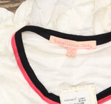 Rebellious One Womens West Coast Ringer Graphic T-Shirt Tee Ivory Off White L