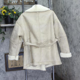 Wild Fable Shawl Collar Faux Shearling Belted Coat 94658647 Tan Brown M