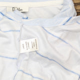 Roudelain Womens Printed T-Shirt & Shorts Loungewear Set Corleone Stripe Blue L