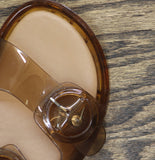 Shade & Shore Gemma Jelly Slide Sandals 94748342 Tan Brown 7M
