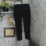 Hilary Radley Womens Ponte Pull-On Mid Rise Slim Leg Pants 1797446 Black M