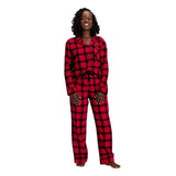 Wondershop Womens Plaid Flannel Long Sleeve Pajama Shirt Holiday Red / Black L
