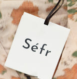 Sefr Sleeve Button Down Collar Floral Beach Camp Shirt Illusion Orange Multi S