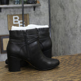 Bella Vita Arlette Dress Leather Buckle Booties ARLET Black 8.5N