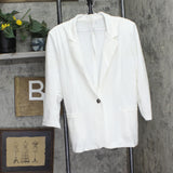 Ny Collection Womens Scuba Crepe Plus Size Jacket with 3/4 Sleeves White 3X