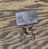 Chico's Dangle Drop Coin Disc Earrings Bronze Brown 2 1/4 in.