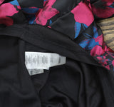 Kensie Womens Floral Jacquard A-Line Dress Cold Shoulder KDTP3014 Black Multi 6