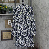 Tommy Hilfiger Woven Floral-Print Peasant Dress Sky Captain Blue / Deep Maize 14
