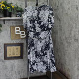 Tommy Hilfiger Chiffon Fit & Flare Dress Sky Captain Blue / Ivory 14