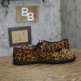Universal Thread Leopard Print Flats with Buckle Strap Dark Brown / Black 9.5M