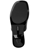 DKNY Womens Block Reading Slide Sandals K1533201 Black 9M