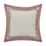 J. Queen New York Santa Rosa Square Decorative Throw Pillow Linen Brown 18"