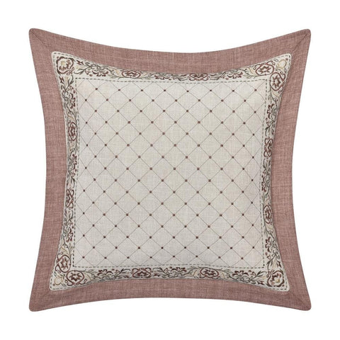 J. Queen New York Santa Rosa Square Decorative Throw Pillow Linen Brown 18"