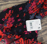 Free People Womens Venice Floral Tie Front Top OB1434186 Night Combo Red Black L