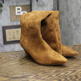 Universal Thread Womens Kendra Kitten Heel Tall Dress Boots Chestnut Brown 5.5M