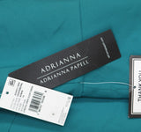 Adrianna By Adrianna Papell One Shoulder Sheath Mini Dress Deep Emerald Green 14