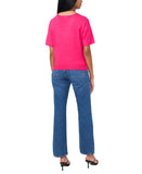 Sam & Jess Womens Short-Sleeve Embellished Sweater TA93148768AS Electric Pink M