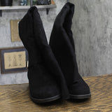 Sun + Stone Anyaa Faux Suede Over-the-Knee Boots Wide Calf Black 8.5M-WC