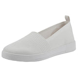 White Mountain Upright Woven Knit Slip-On Cushion Insole Tennis Sneaker White 6M