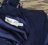 Eliza J Womens Sequined Fringe Illusion Dress EJ4M3449 Navy Blue 10