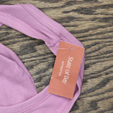 State Of Day Womens Ribbed Sleep Tank Top 100180162MS Mauve Orchid Purple XS