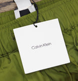Calvin Klein Womens Drawstring Wide-Leg Pants 44B932G Dark Leaves Green M