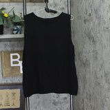 Kasper Womens Sleeveless Embroidered Knit Top 10924833 Black XL