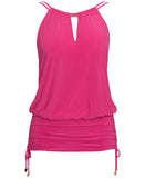 Magicsuit Womens Susan Allover Slimming Swim Dress One Piece Ruby Red Pink 16