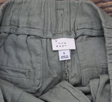 A New Day Womens High-Rise Linen Pleat Front Straight Trousers Sage Green 6