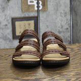 Clarks Women's Collection Laurieann Bella Flat Sandals Dark Tan Brown 8M