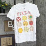 Unfortunate Portrait Graphic Pizza Short Sleeve T-Shirt UPMB-1001 White S